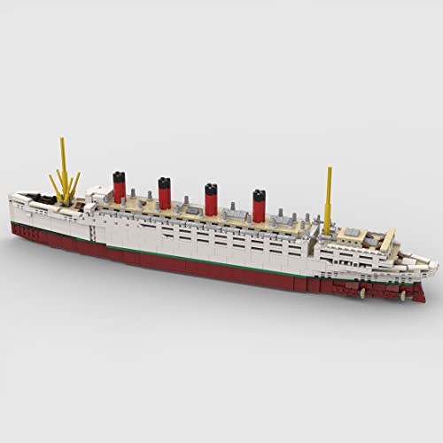 BBDI Portaaviones técnico 1/400 SS Normandie, modelo de bloques de construcción, MOC-61595, 3328 piezas, juego compatible con Lego 10294