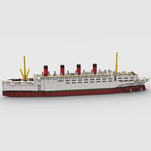 BBDI Portaaviones técnico 1/400 SS Normandie, modelo de bloques de construcción, MOC-61595, 3328 piezas, juego compatible con Lego 10294