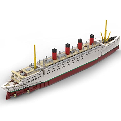 BBDI Portaaviones técnico 1/400 SS Normandie, modelo de bloques de construcción, MOC-61595, 3328 piezas, juego compatible con Lego 10294