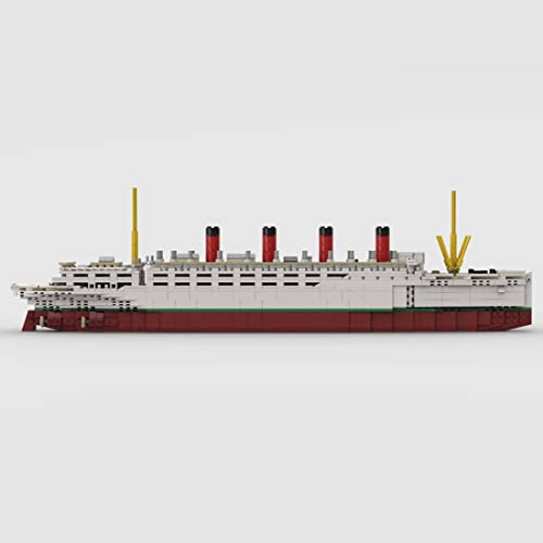 BBDI Portaaviones técnico 1/400 SS Normandie, modelo de bloques de construcción, MOC-61595, 3328 piezas, juego compatible con Lego 10294