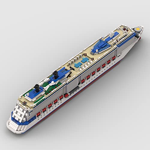 BBDI Portaaviones tecnológico, bloques de construcción, 1/400 MS Britannia, barco de crucero, modelo de bloques de construcción, MOC-65198, 3586 piezas, juego compatible con Lego 10294