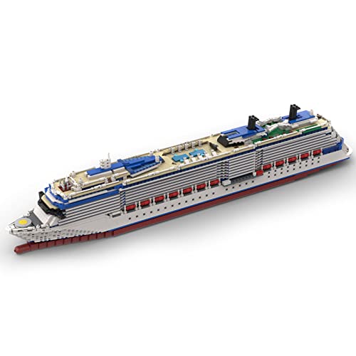 BBDI Portaaviones tecnológico, bloques de construcción, 1/400 MS Britannia, barco de crucero, modelo de bloques de construcción, MOC-65198, 3586 piezas, juego compatible con Lego 10294