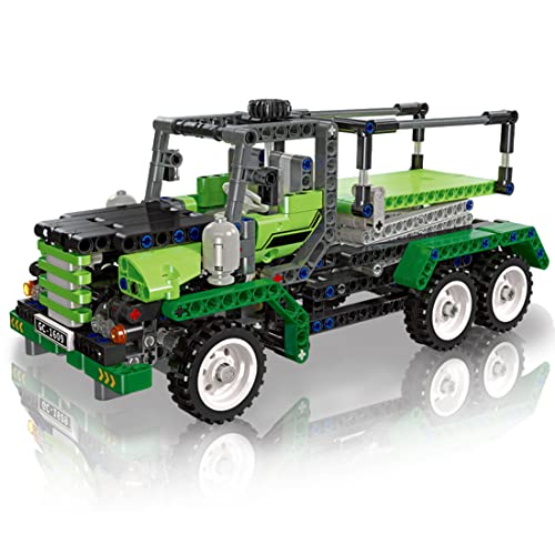 BBDI Serie de tecnología de coche, 509 piezas, color verde, para manualidades, ascensores, juguetes de construcción para niños, compatible con la técnica de Lego