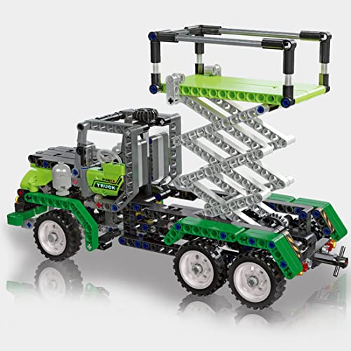 BBDI Serie de tecnología de coche, 509 piezas, color verde, para manualidades, ascensores, juguetes de construcción para niños, compatible con la técnica de Lego