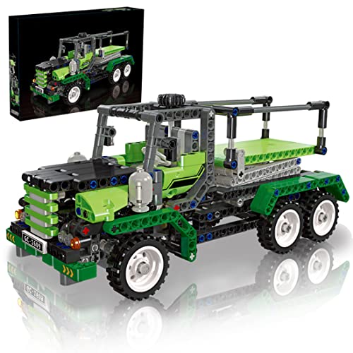 BBDI Serie de tecnología de coche, 509 piezas, color verde, para manualidades, ascensores, juguetes de construcción para niños, compatible con la técnica de Lego