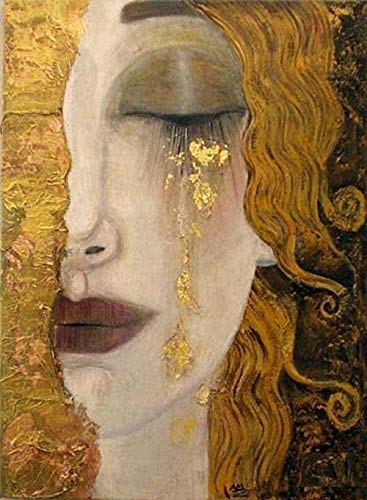 BBSJX Las Lágrimas De Oro De Gustav Klimt Rompecabezas Adultos Madera 1000 Piezas Niños Clásico Juego Creativo Arte Juguetes 50X75Cm,Jigsaw Puzzle