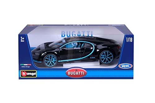 Bburago Bugatti Chiron en escala 1:18 en negro (18-11040BK)