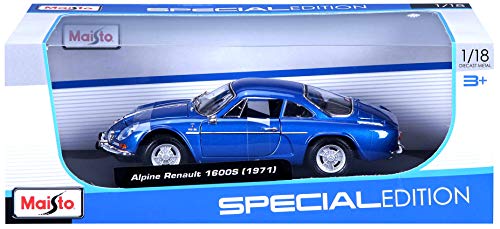 BBURAGO MAISTO France - Coche Miniatura Alpine Renault 1600 S Stradale 1971-escala 1/18 M31750, Azul