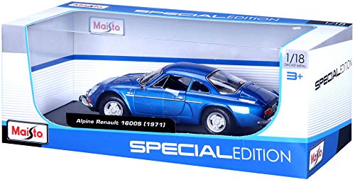 BBURAGO MAISTO France - Coche Miniatura Alpine Renault 1600 S Stradale 1971-escala 1/18 M31750, Azul