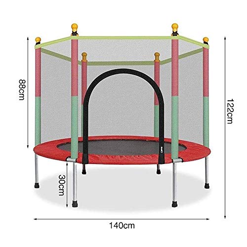 BDD Baranda para Cama Cama Elástica para Niños, Barandilla Interior Y Exterior con Red de Seguridad, Carga Útil 200 Kg