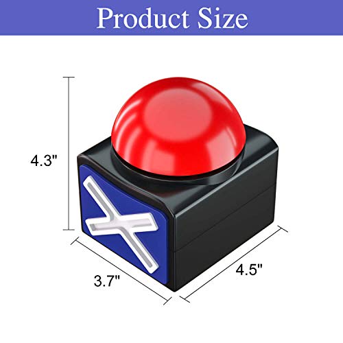 Beanlieve Game Answer Buzzer Button - Buzzer de Juego con Luces y Sonido Trivia Quiz Got Talent Buzzer, Buzzer Buttons for Game Show, Red Game Buzzer para niños, Adultos, Aula