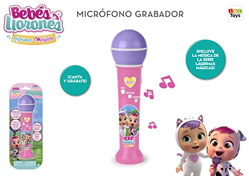 BEBÉS LLORONES LÁGRIMAS MÁGICAS Micrófono Grabador con Sonidos | Canta, graba y escúchate! Juguete divertido para niños y niñas +3 Años