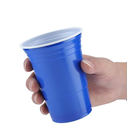 Beer Pong Set, Beer Pong Cups-22 Cups 4 Bolas de ping-pong para eventos al aire libre como fiestas, barbacoas, chupar rueda, eventos grupales, campamentos(tazas rojas 11 + tazas azules11 + 4 bolas)