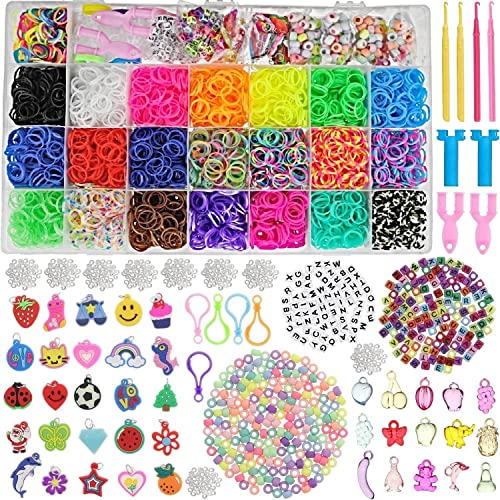 behave® 6460 XXL Loombband Set – 405 perlas – 500+ clips en S – 35 colgadores – Ganchos y muchos extra – Starter set Box con 22 colores – eco-Friendly látex Free Rubber Loom