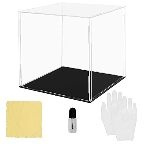 Belle Vous Vitrina Expositora de Acrílico Transparente – 15 x 15 x 15 cm - Expositor Metacrilato Grande a Prueba de Polvo para Figuras de Acción, Juguetes, Mini figuras, Coleccionables y Modelos