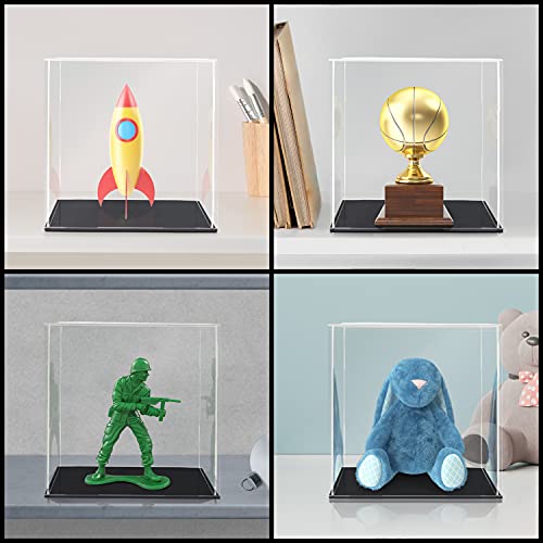 Belle Vous Vitrina Expositora de Acrílico Transparente – 15 x 15 x 15 cm - Expositor Metacrilato Grande a Prueba de Polvo para Figuras de Acción, Juguetes, Mini figuras, Coleccionables y Modelos