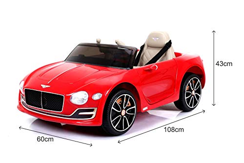 Bentley EXP12, Rojo Pintado, Licencia original, Batería accionada, Puertas de la abertura, Asiento de cuero, Motor 2x, Batería de 12 V, 2.4 Ghz teledirigido, Ruedas suaves de EVA, Arranque suave