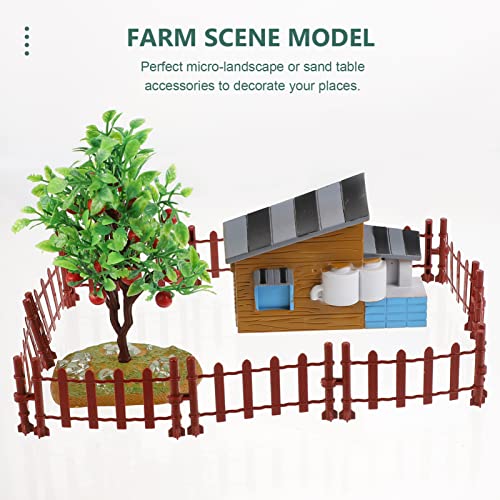 BESPORTBLE 13 Unids Granja Modelo Conjunto Artificial Plantas Verdes Cerca Modelo Casa Modelo Simulación Mini Granja Escena Modelo Bricolaje Navidad Pueblo Casa Oferta ( Color Mixto )