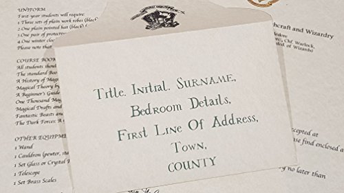 Bestsellersjj Carta de aceptación personalizada estilo Harry Potter