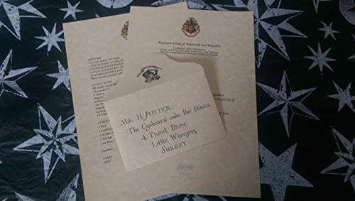 Bestsellersjj Letra de aceptación personalizada de Harry Potter impresa en papel de pergamino oficial Warner Bros. Studio Tour London