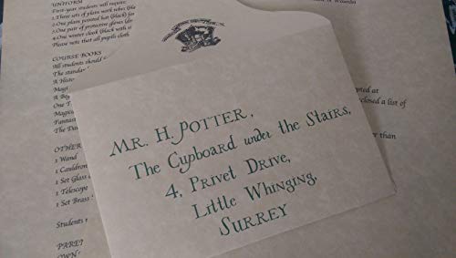 Bestsellersjj Letra de aceptación personalizada de Harry Potter impresa en papel de pergamino oficial Warner Bros. Studio Tour London