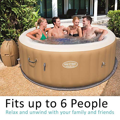 Bestway 54129 - Spa Hinchable Lay- Z-Spa Palm Springs Para 4-6 personas Redondo