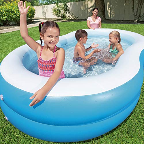 Bestway Piscina Inflable Familiar Gran Lago 54117, color azul, 262 x 157 x 46 cm