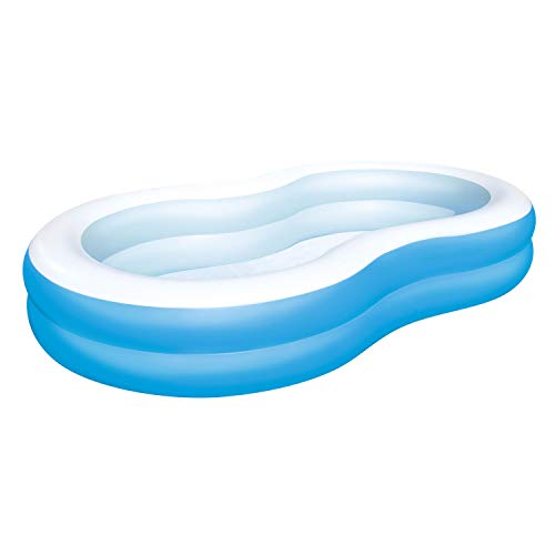 Bestway Piscina Inflable Familiar Gran Lago 54117, color azul, 262 x 157 x 46 cm