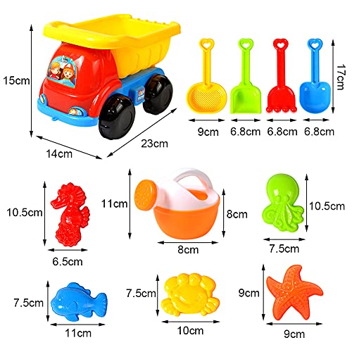 BESTZY Juguetes de Playa para niños,9PCS uego de Juguetes de Arena para la Playa Kit de Herramientas Modelo de Verano al Aire Libre para niños