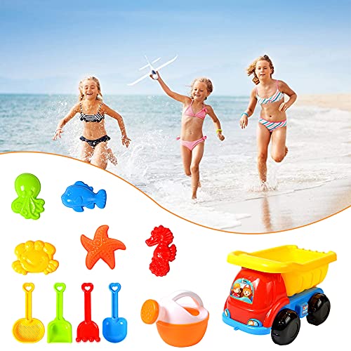 BESTZY Juguetes de Playa para niños,9PCS uego de Juguetes de Arena para la Playa Kit de Herramientas Modelo de Verano al Aire Libre para niños