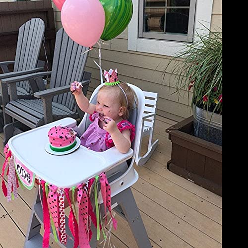 BIIOONES Mini corona de cumpleaños de sandía Uno en un melón Traje de fiesta de cumpleaños Traje de verano de primer cumpleaños Fiesta de cumpleaños de Twotti-frutti