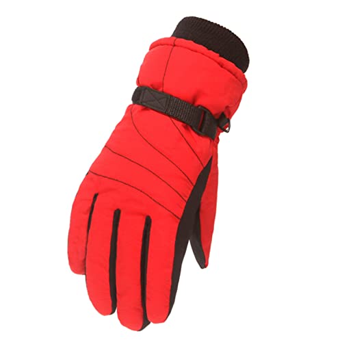 BIKETAFUWY Guantes de esquí para niños de 7 a 16 años, resistentes al viento, impermeables, cálidos, para la nieve