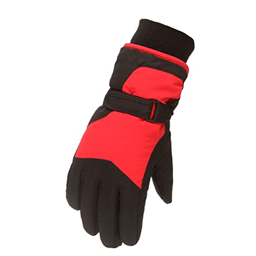 BIKETAFUWY Guantes de esquí para niños, guantes de invierno, guantes para deportes al aire libre, impermeables, resistentes al viento, para niños de 7 a 16 años