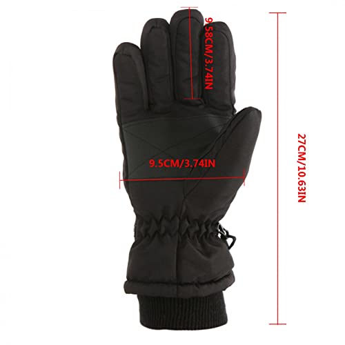 BIKETAFUWY Guantes de esquí para niños, impermeables, resistentes al viento, para la nieve, para niños de 6 a 11 años