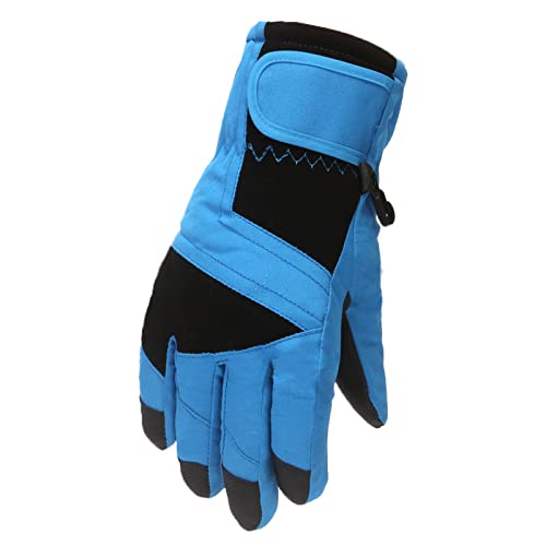 BIKETAFUWY Guantes de invierno de esquí para niños, resistentes al viento, cálidos, para esquiar, senderismo, para niños de 4 a 9 años