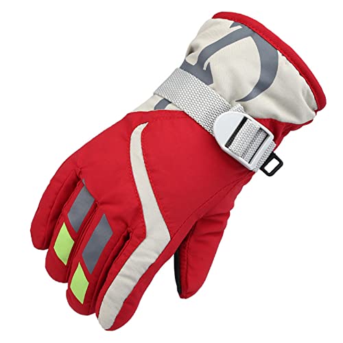 BIKETAFUWY Guantes de invierno para niños, cálidos, de esquí, impermeables, resistentes al viento, cálidos, para niños de 3 a 7 años