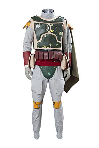 Bilicos Disfraz de cazador de dinero de la Guerra de las Galaxias, disfraz de uniforme de Halloween, carnaval, Manda, para cosplay, para hombre, L