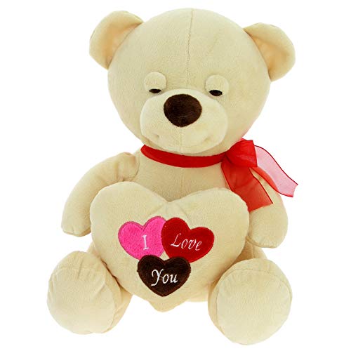 Bimar Peluche Oso Triston Corazon 28 cm, Multicolor