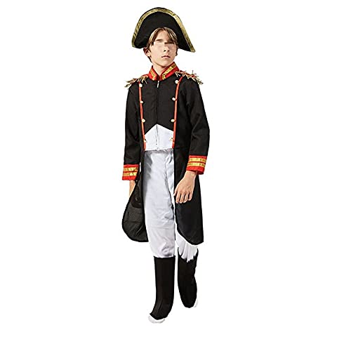 BING FENG Traje de Carnaval Pirata del Traje de Cosplay Niños de Halloween para niños (Color : Black, Size : M)