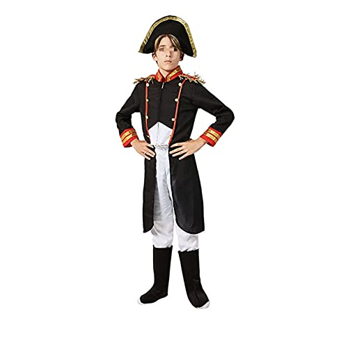 BING FENG Traje de Carnaval Pirata del Traje de Cosplay Niños de Halloween para niños (Color : Black, Size : M)