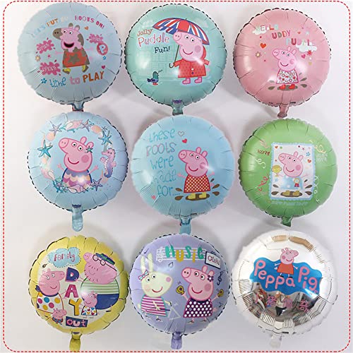 BINQILIN 15Pcs Decoración de Fiesta Decorativo Globo De Papel De Aluminio con Globo De Dibujos Animados Adecuado para Todo Tipo De Fiestas de cumpleaños Decoración