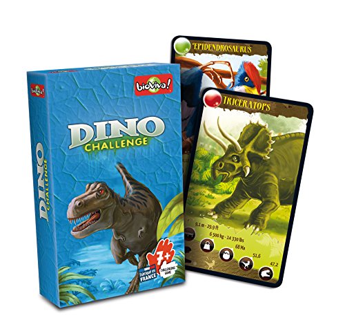 Bioviva Juego De Cartas Dino Challenge, Color Azul (Asmodee Din02) + Juego De Cartas Dino Challenge, Color Negro (Asmodee Din03)