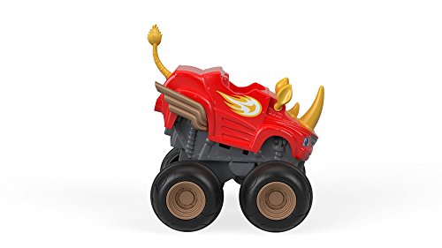 Blaze- Rinoceronte - Coche Monster Truck de Juguete de 3 años, Multicolor (Mattel Italy s.r.l. FHV04)