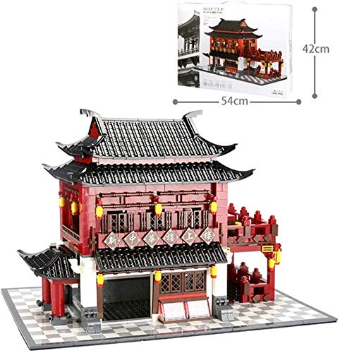 Bloque de construcción, Chinatown Building Blocks Juguetes de construcción, 1643 Pcs + Nano Mini bloques de DIY juega, el barrio chino edificio del rompecabezas 3D DIY juguete educativo, darle a su hi