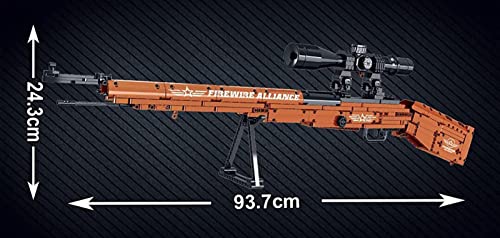 Bloques de Construcción Rifle Francotirador Militar 98K, 715 Piezas Kits de Modelos Armas para Niños y Adultos, Compatible con Pistola Lego A,One Size