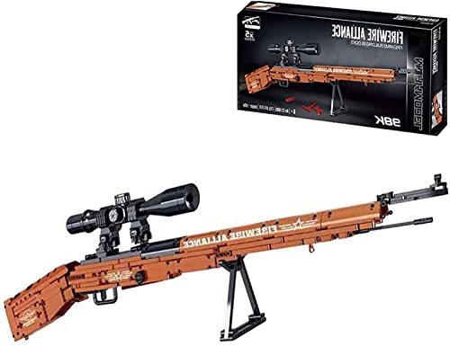 Bloques de Construcción Rifle Francotirador Militar 98K, 715 Piezas Kits de Modelos Armas para Niños y Adultos, Compatible con Pistola Lego A,One Size