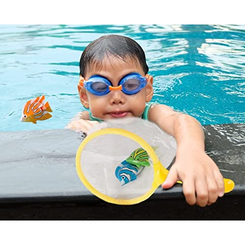 Blue Panda Piscina de Saltos Juguetes Â € “13 Paquete subacuáticas Juguetes para niños, Buceo de Captura de línea, Incluye 1 La Captura de 13 Red de Pesca, Multicolor