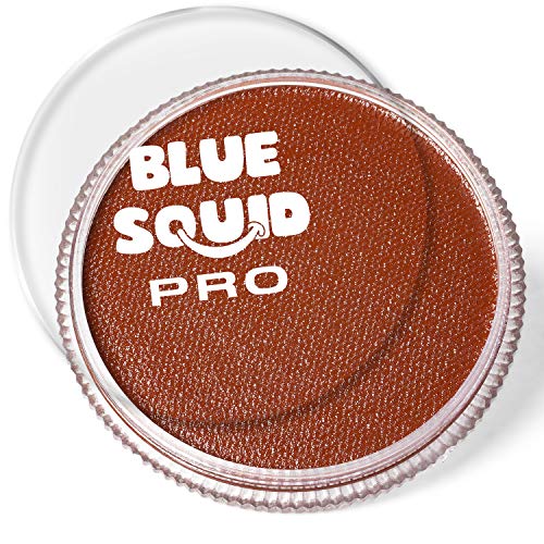 Blue Squid Pintura facial PRO - marrón clásico (30 gm), base de agua profesional para pasteles, maquillaje facial y corporal para adultos, niños y SFX