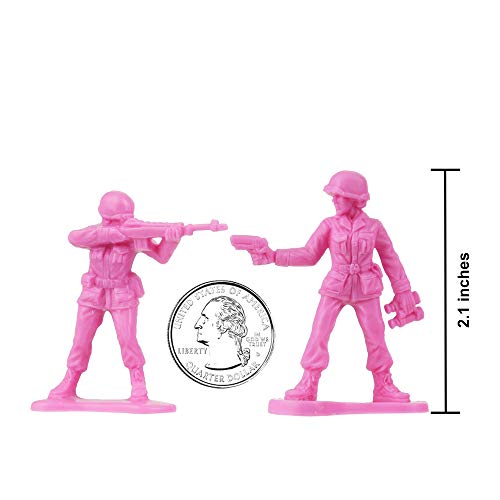 BMC Plastic Army - Figuras de soldado para mujer, 36 piezas, color rosa