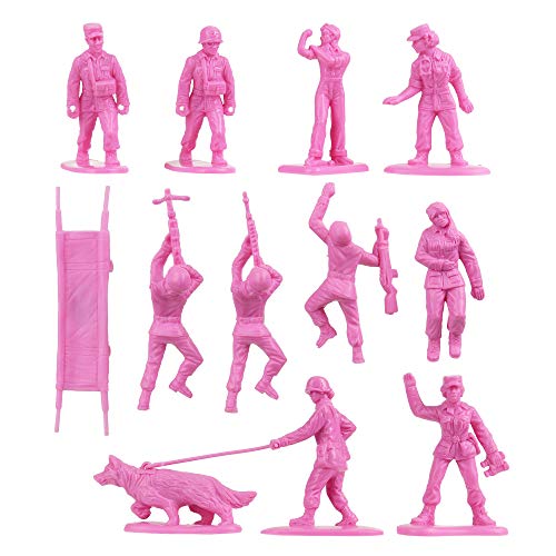 BMC Plastic Army - Figuras de soldado para mujer, 36 piezas, color rosa